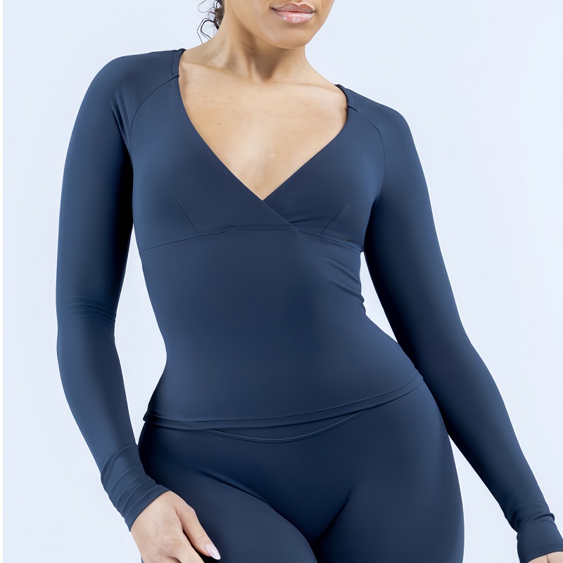 Crossfit Gym - Origin Long Sleeve V‑Neck Top Women