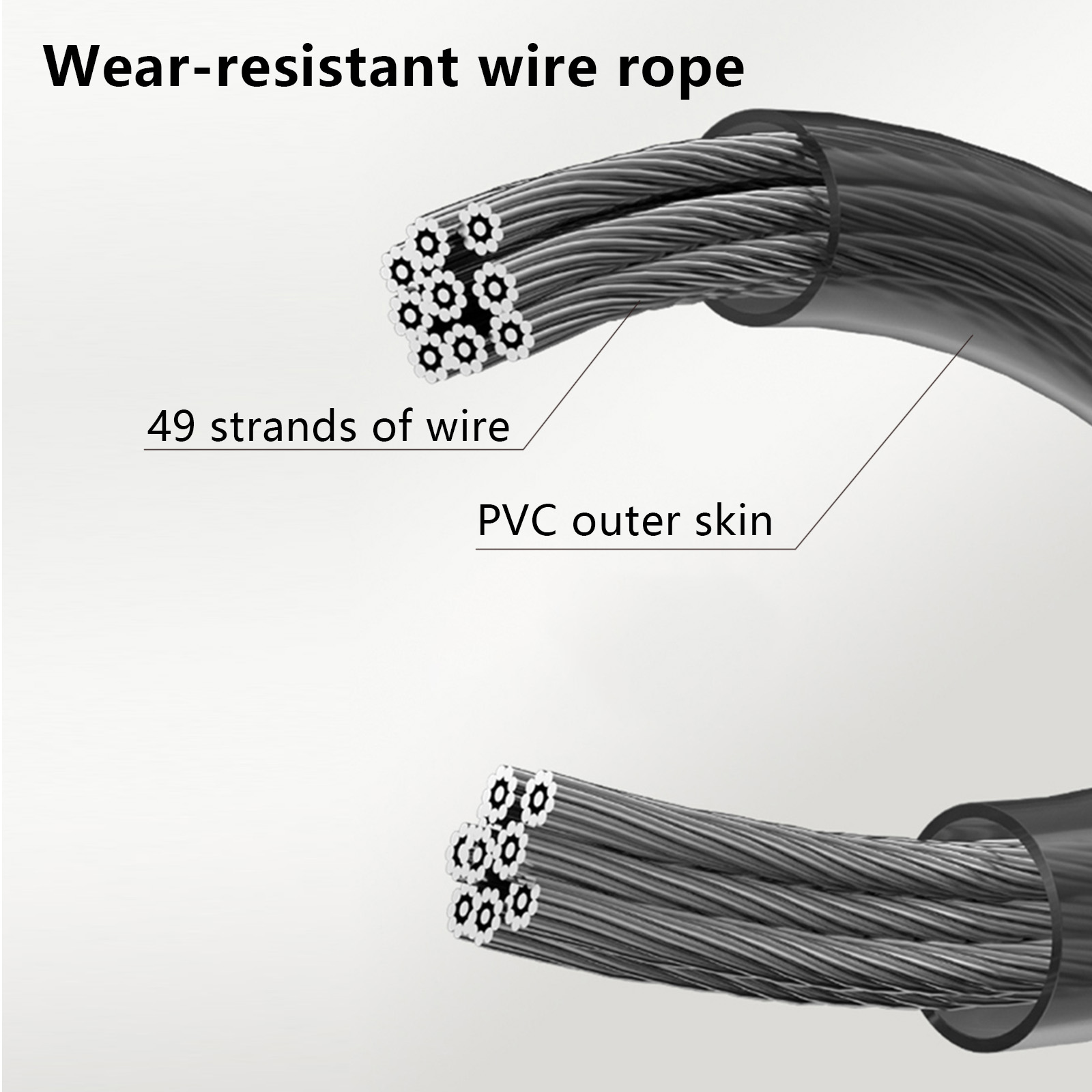High-strength black PVC-coated - огляд і ціна Skipping Rope Pvc