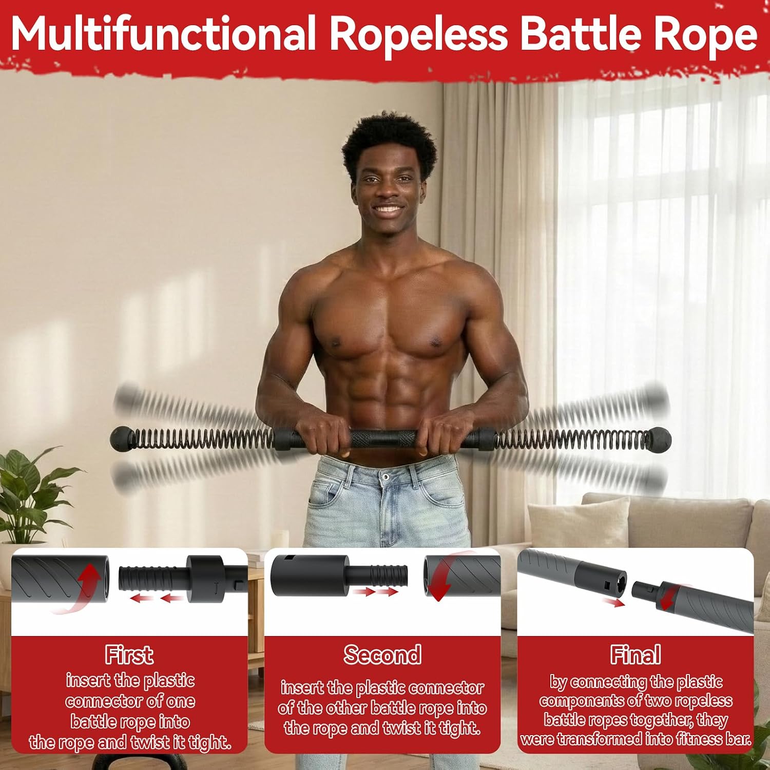 2-in-1 Upgraded Cordless Battl - огляд і ціна Crossfit Gym